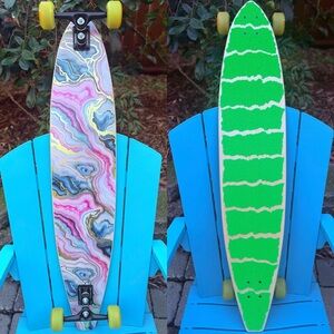 Custom Complete Longboard Skateboard Gullwing Sidewinder 2 Trucks Gravity Wheels